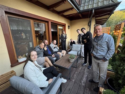 Gruppe auf der Terrasse